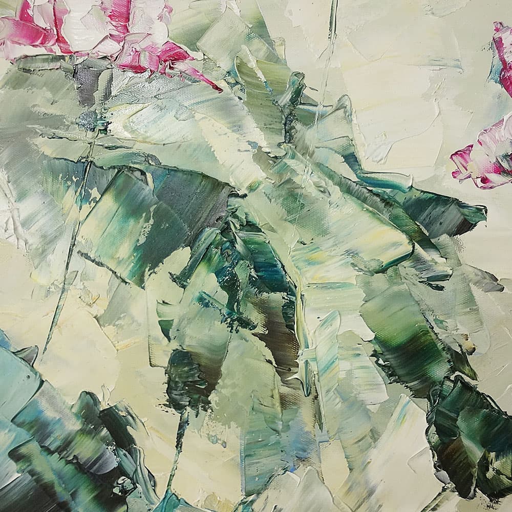 Abstract Lotus Garden in Soft Green image 4