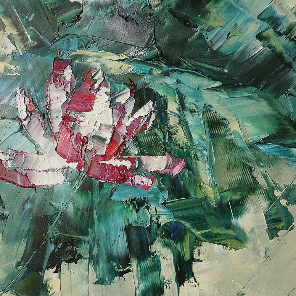 Abstract Lotus Garden in Soft Green image 2