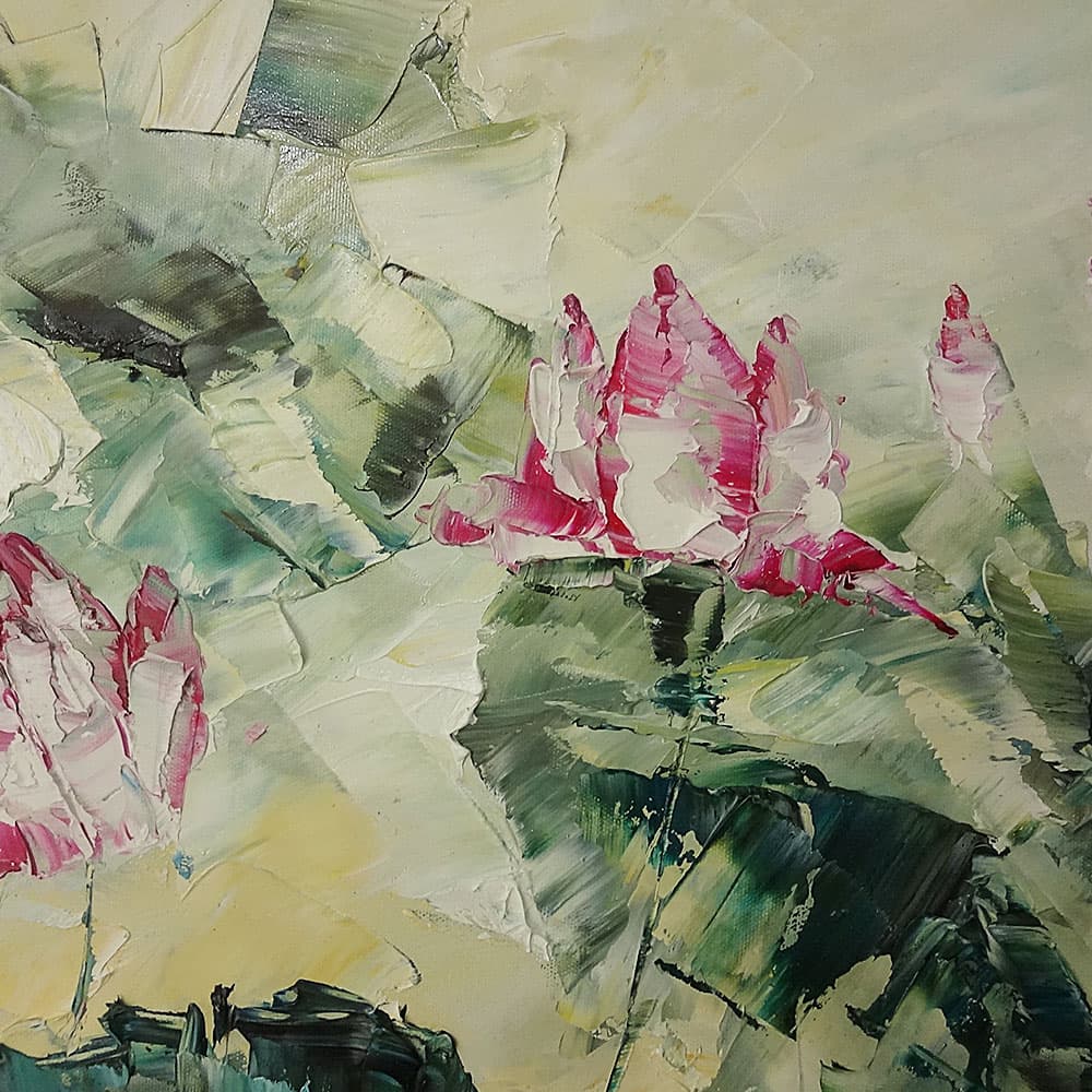 Abstract Lotus Garden in Soft Green image 6