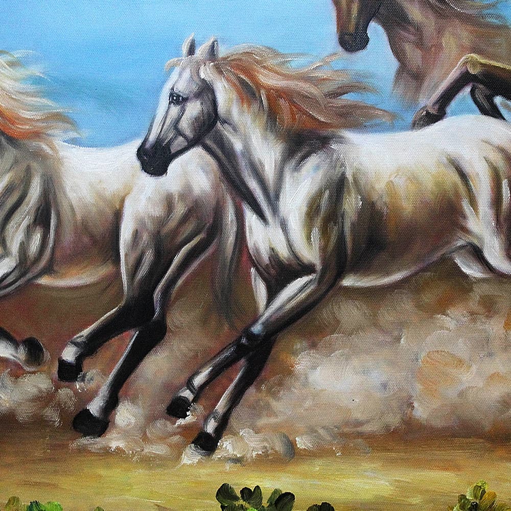 Eight Horses Galloping on the Open Prairie image 2