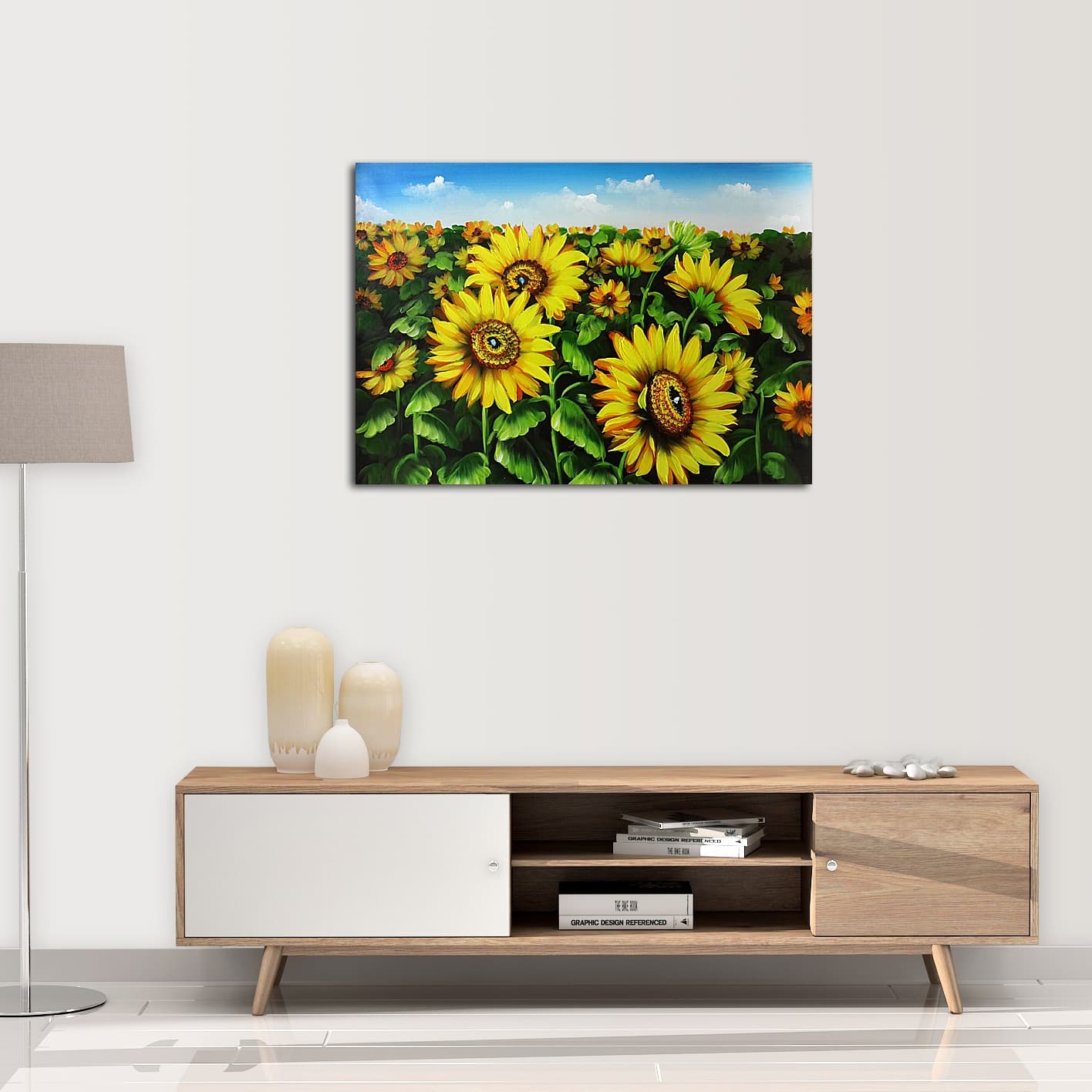 Sunflower Field Under Blue Sky image 2