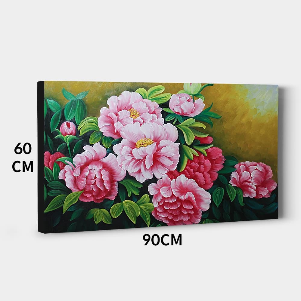 Pink Peony Bouquet on Golden Background image 7