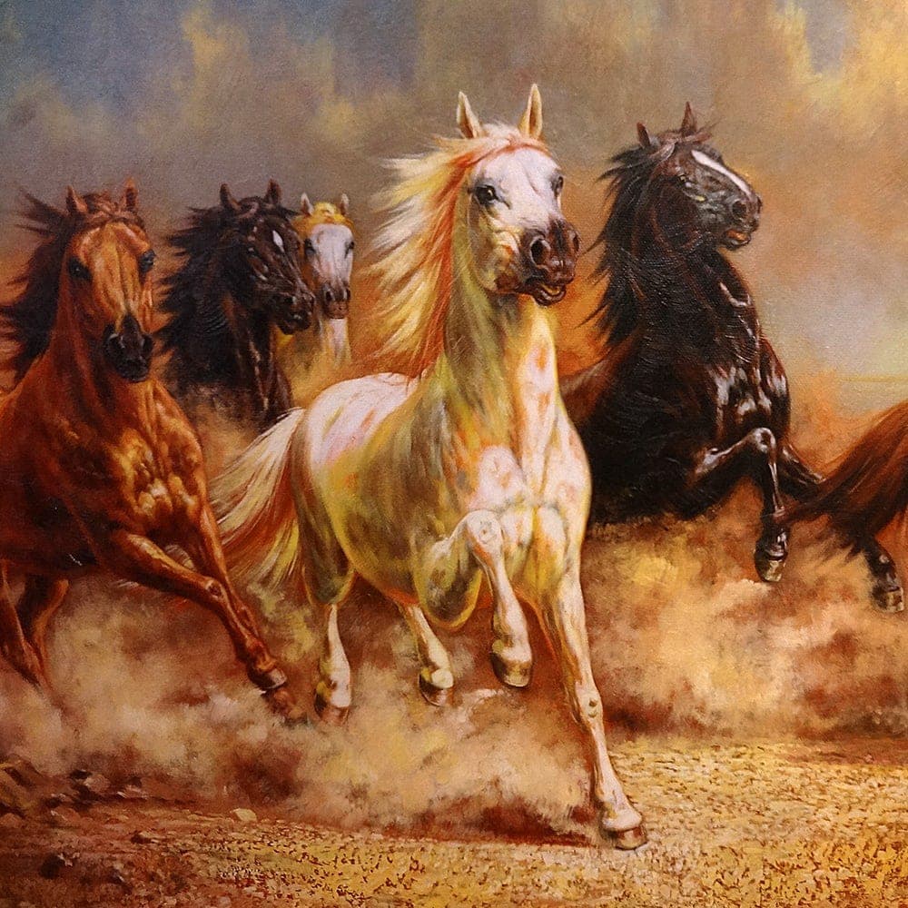 Eight Horses Running Through Dusty Plains image 2