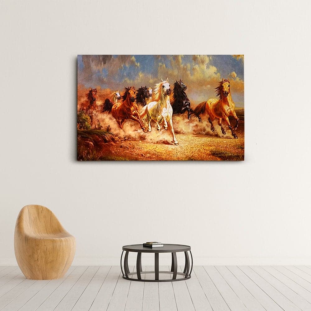 Eight Horses Running Through Dusty Plains image 3