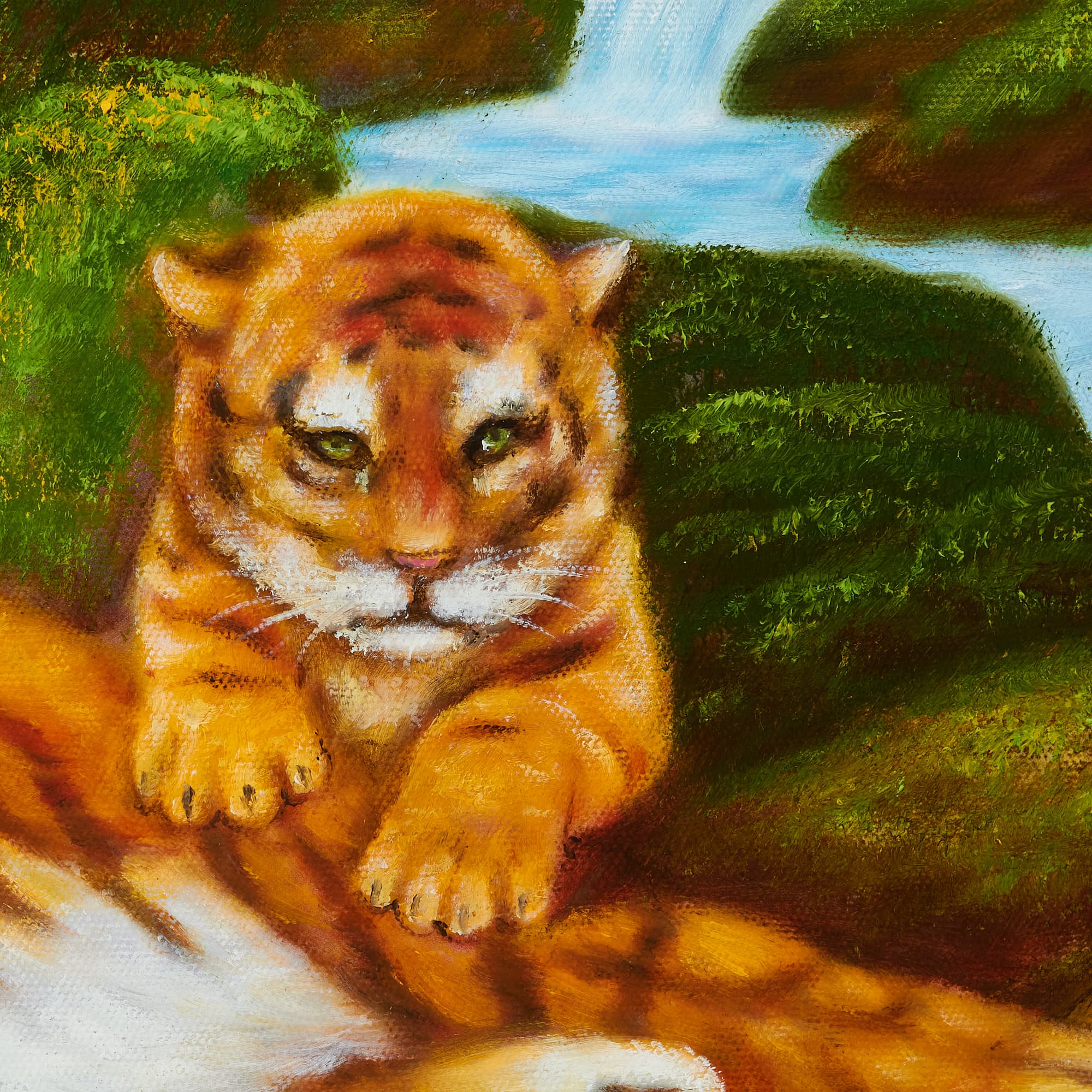Tiger and Cubs by the Forest Stream image 4