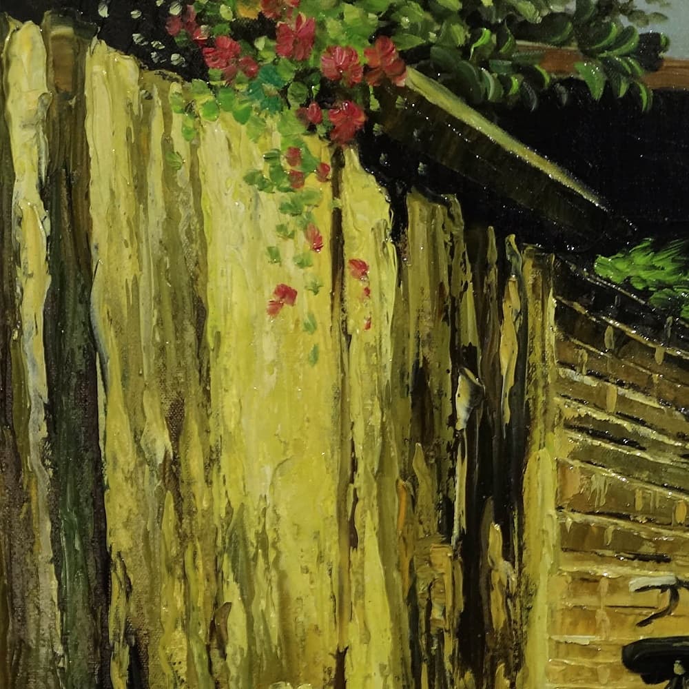 Village Alley with Bicycle After the Rain image 3