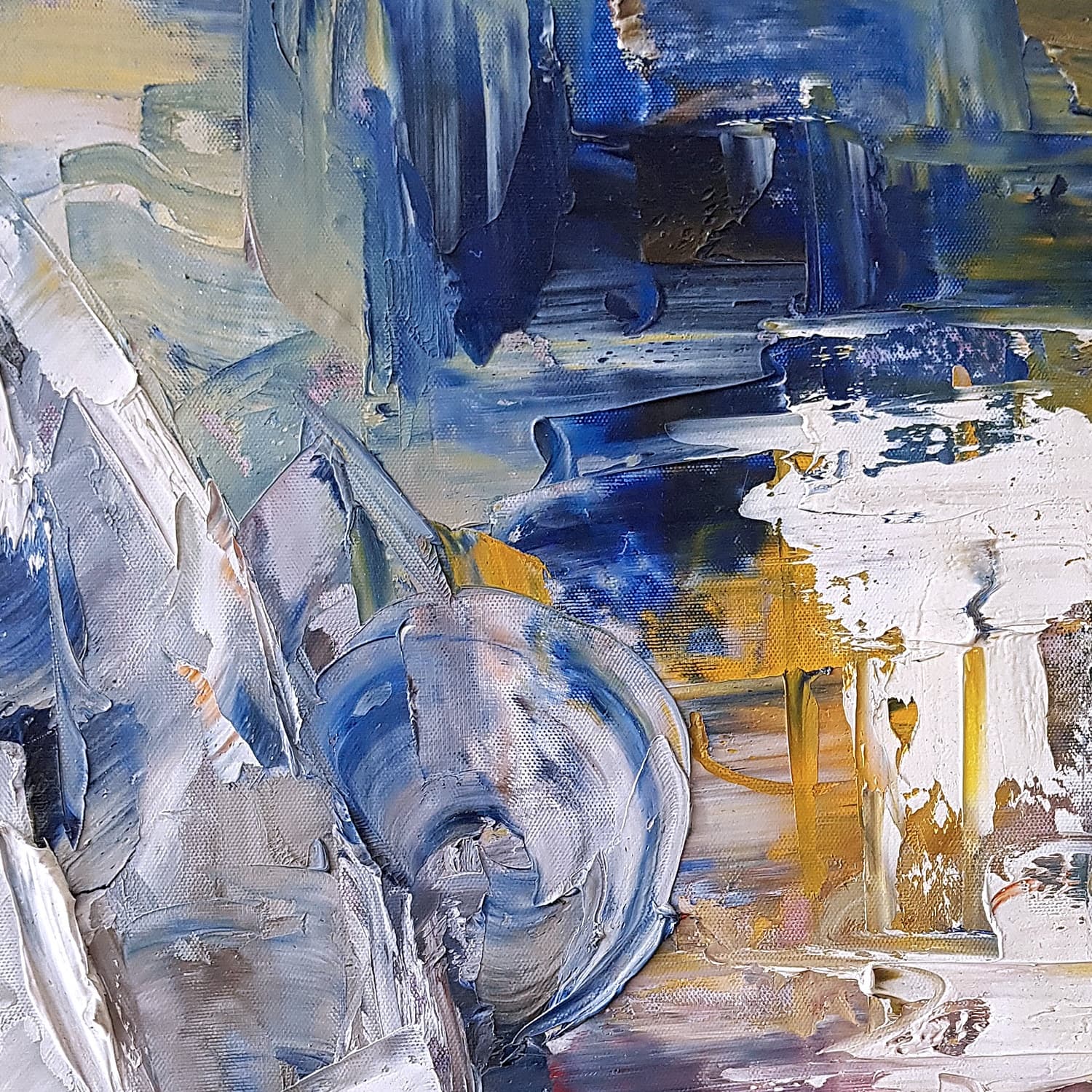 White Horse Portrait Oil Painting image 2