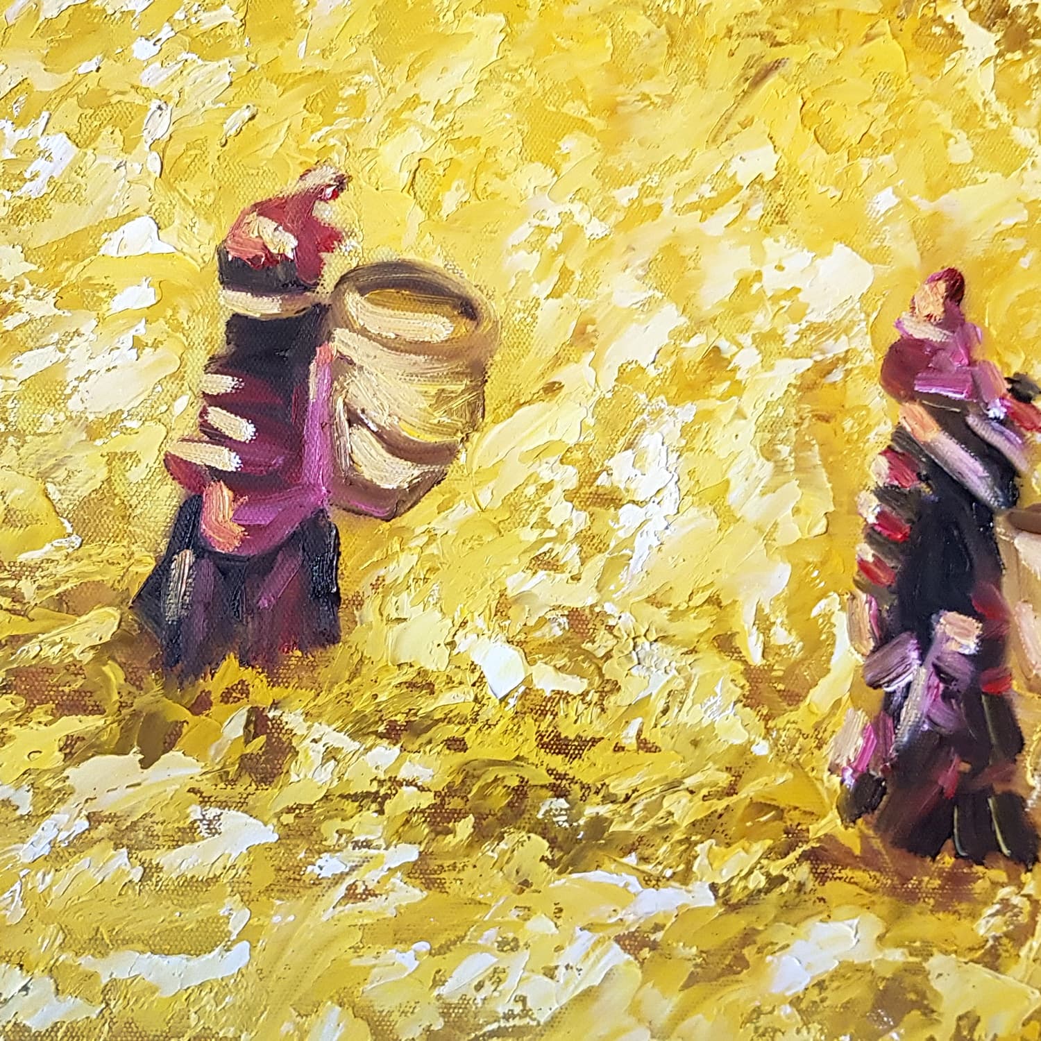 Rice Field with Farmers at Harvest image 4