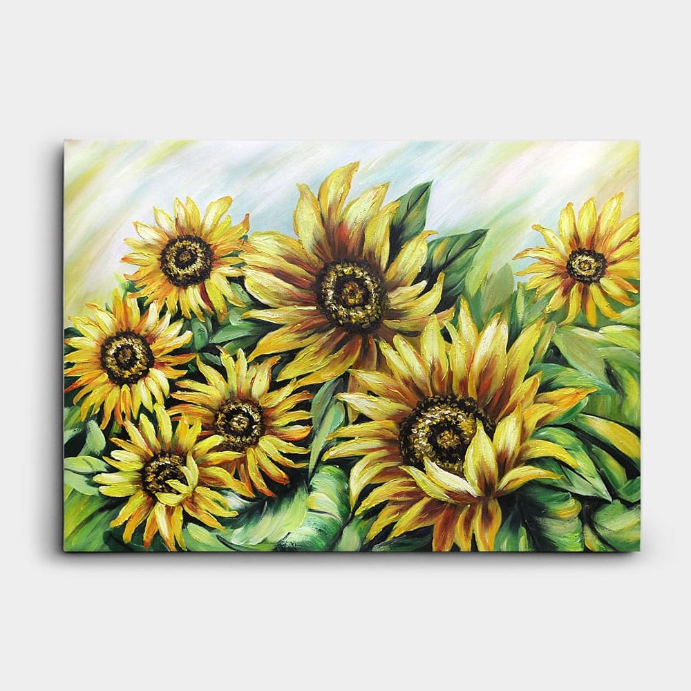 Sunflowers in the Breeze