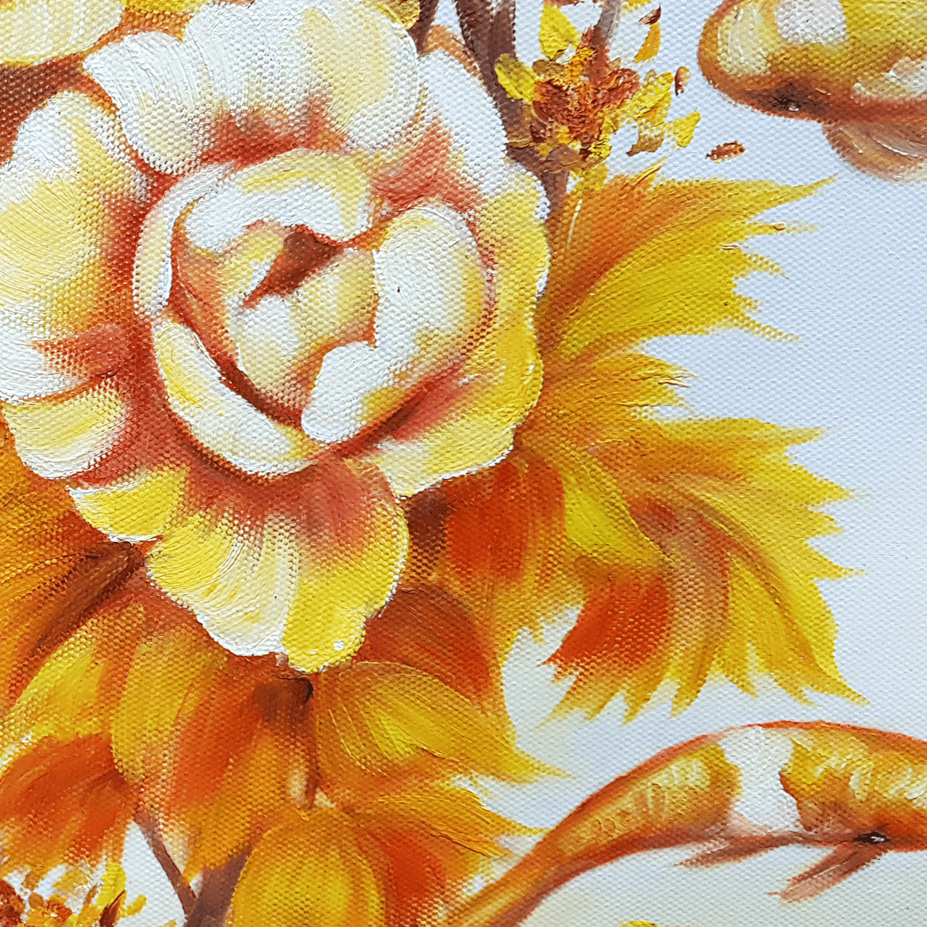 Golden Koi Fish in Yellow Flower Garden image 3