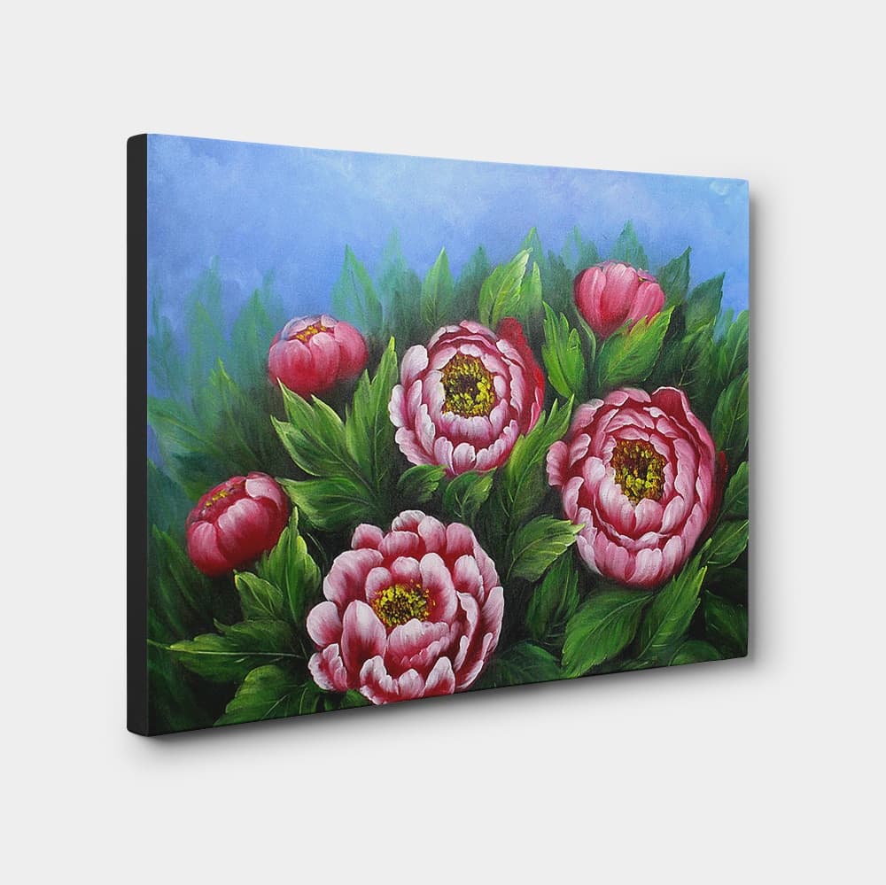 Pink Peonies Against Clear Blue Sky image 7