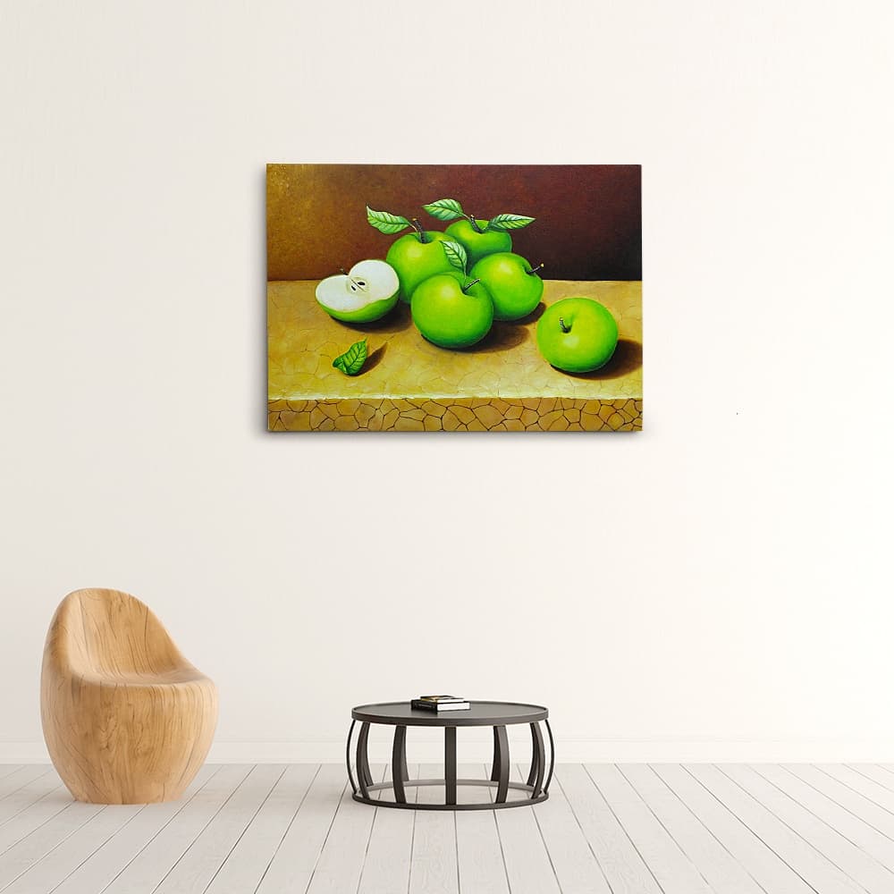 청사과 (푸른 사과) 그림 70X50CM image 5
