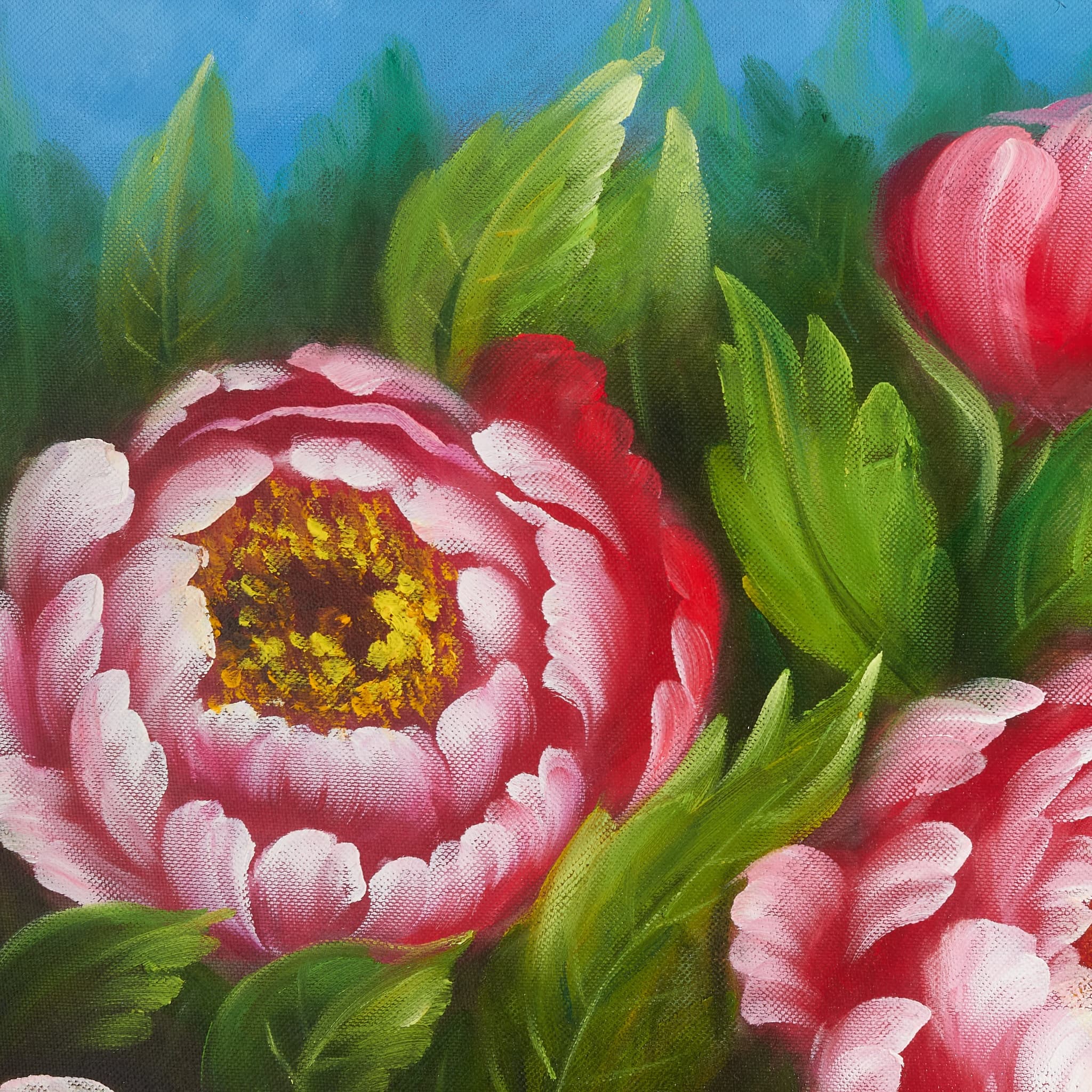 Pink Peonies Against Clear Blue Sky image 3
