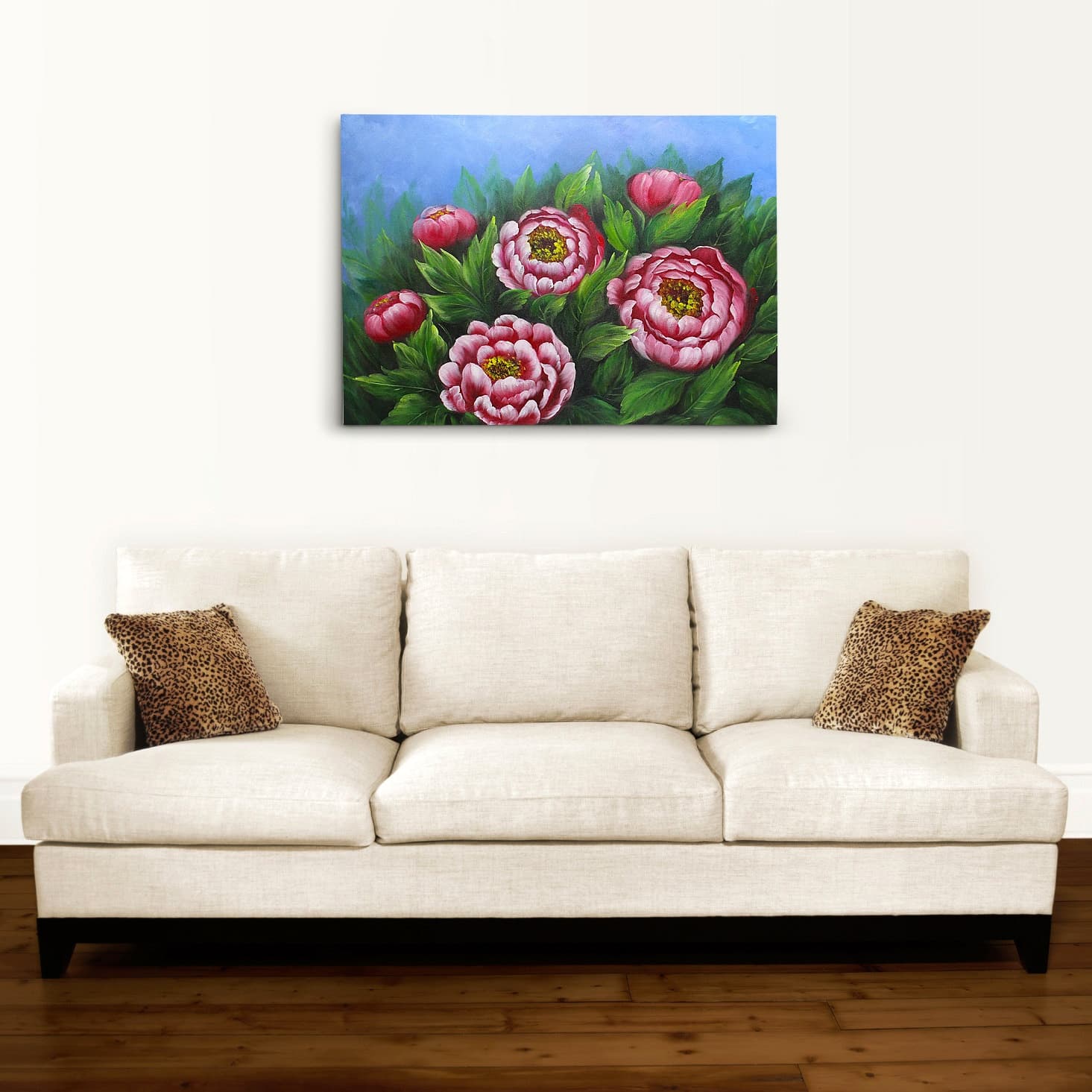 Pink Peonies Against Clear Blue Sky image 8
