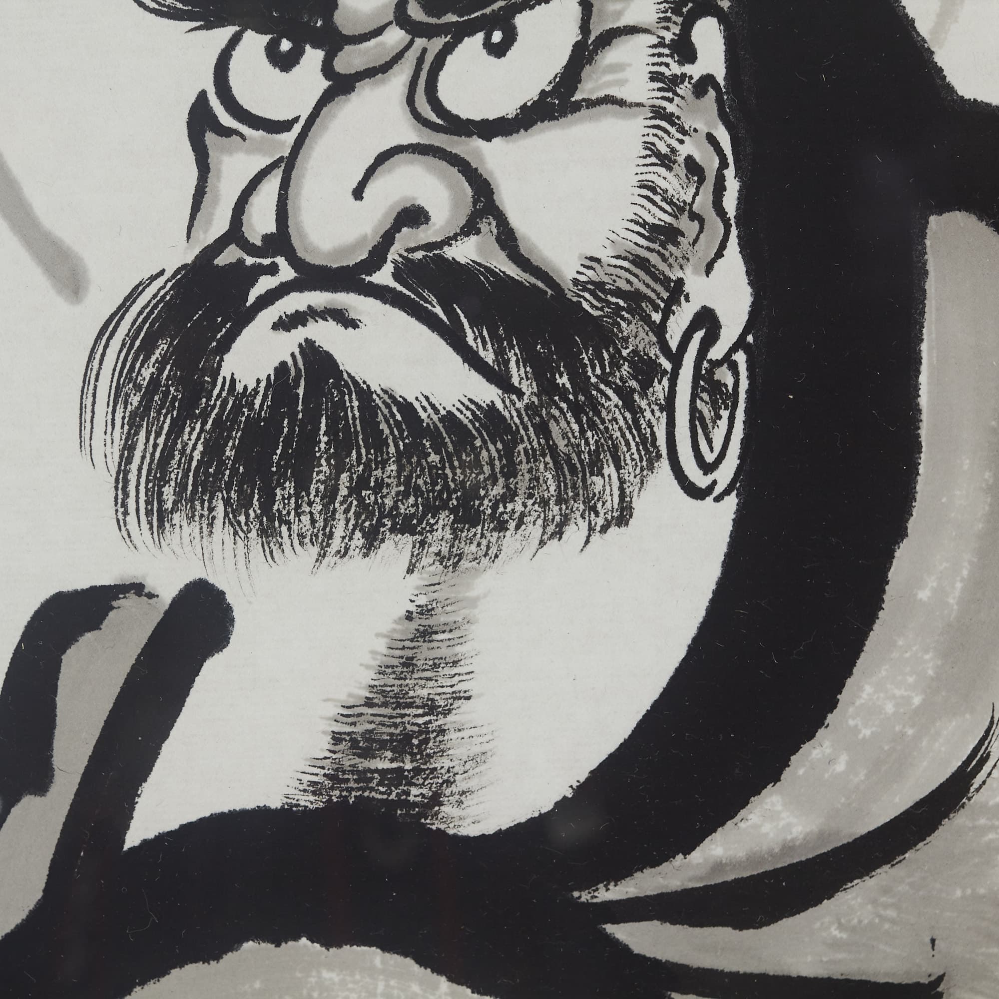 Bodhidharma Bust Painting – All Things Arise from Mind image 3