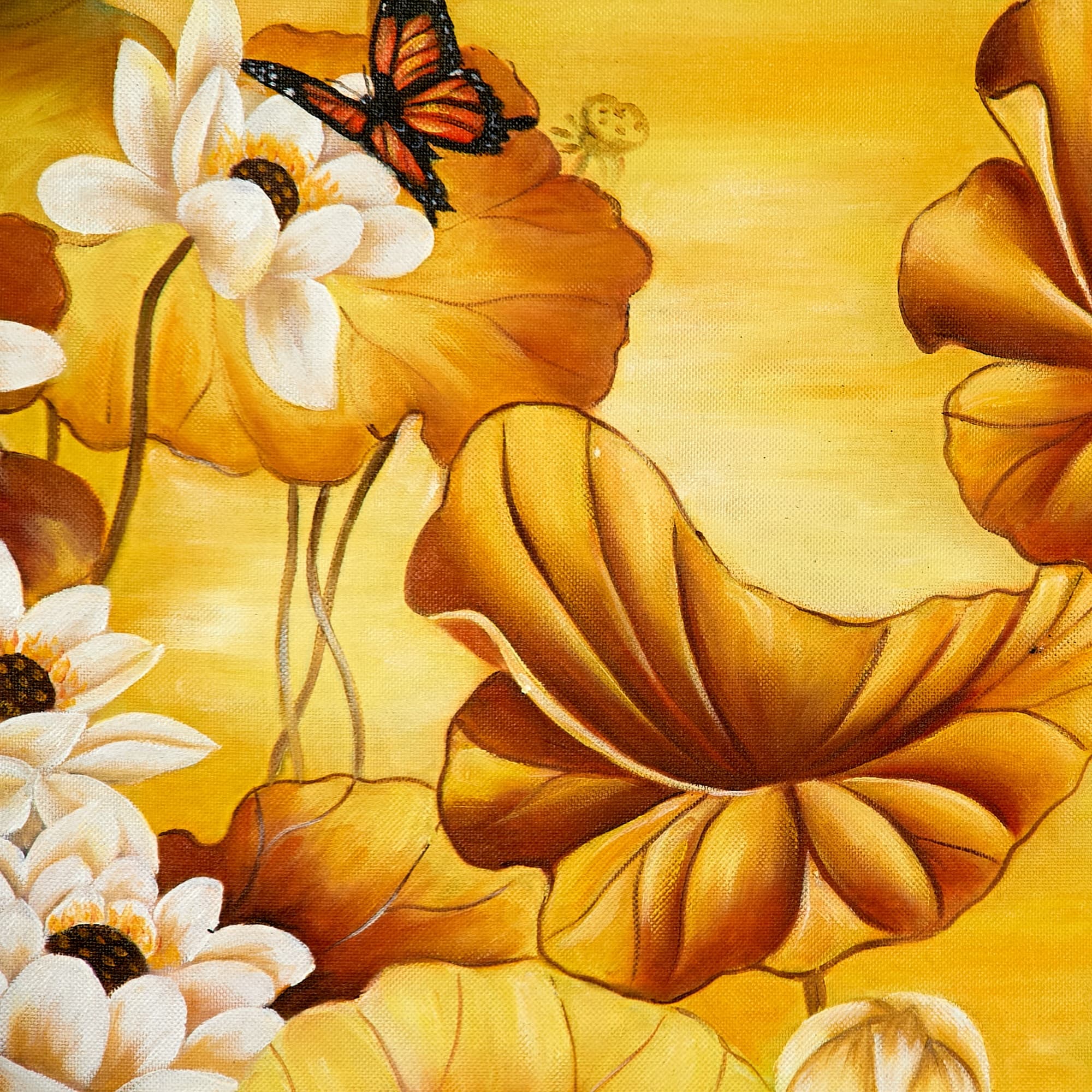 Nine Koi Fish with Golden Lotus at Sunset image 5