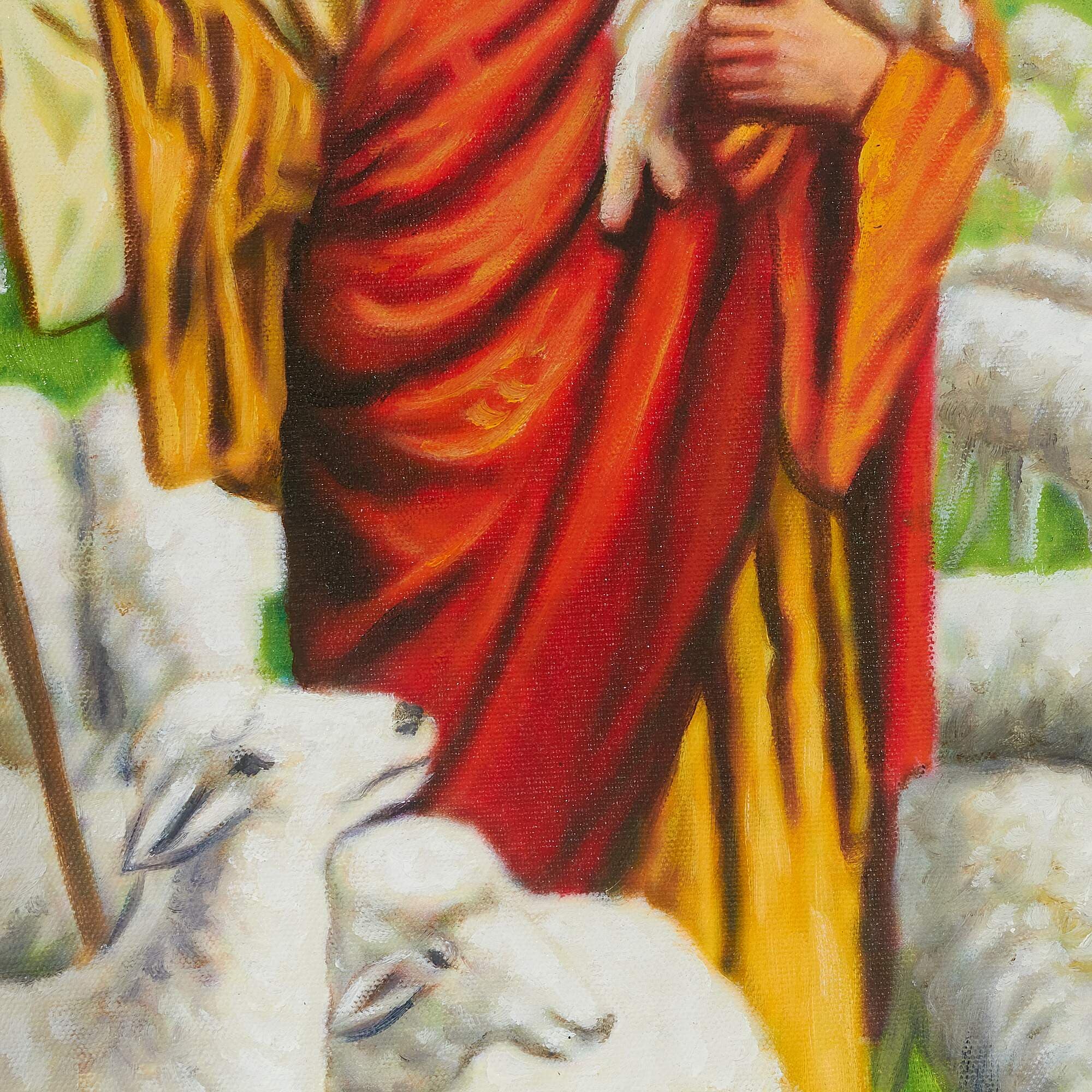 Jesus the Good Shepherd with His Flock image 3