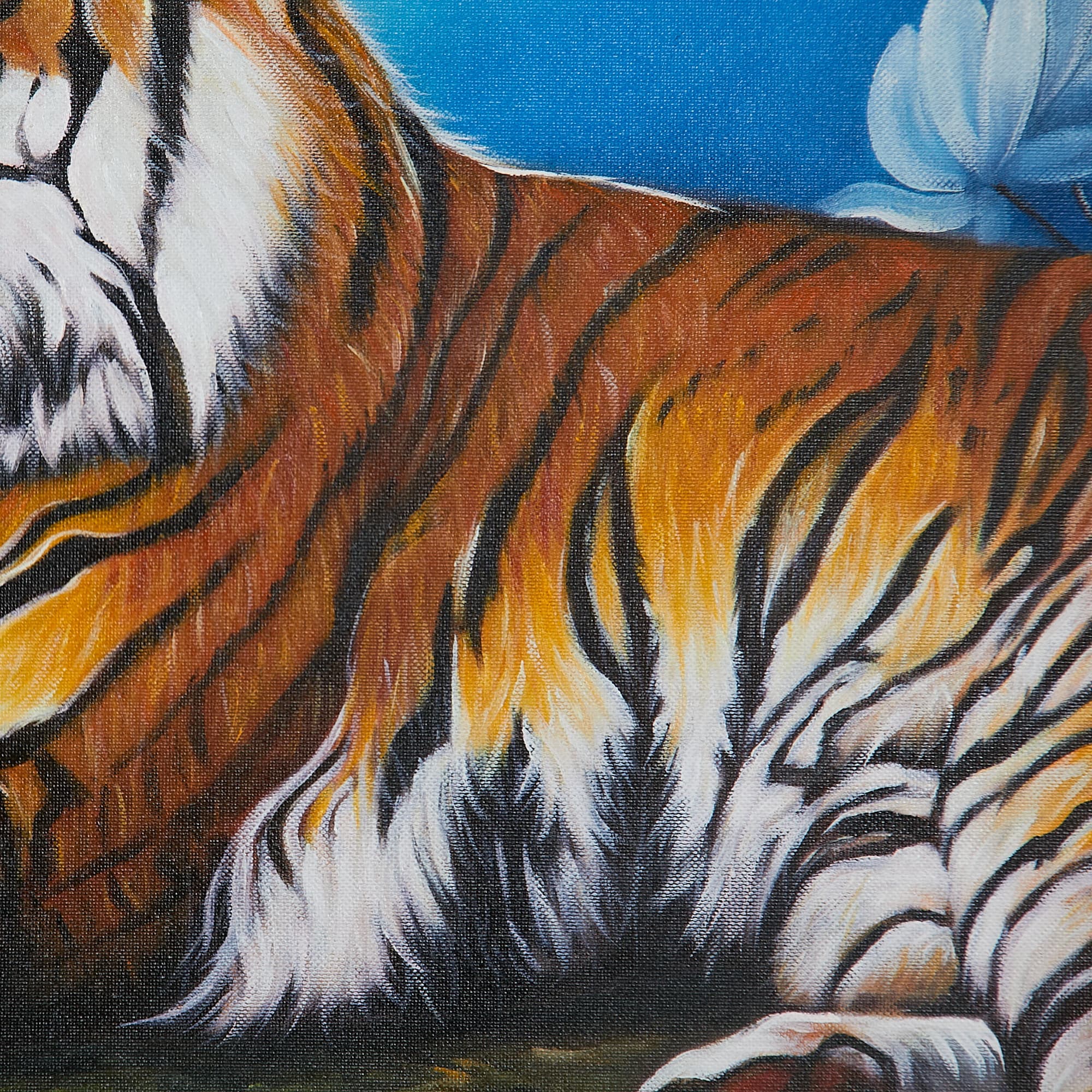 Tiger in Moonlight with Plum Blossoms image 4