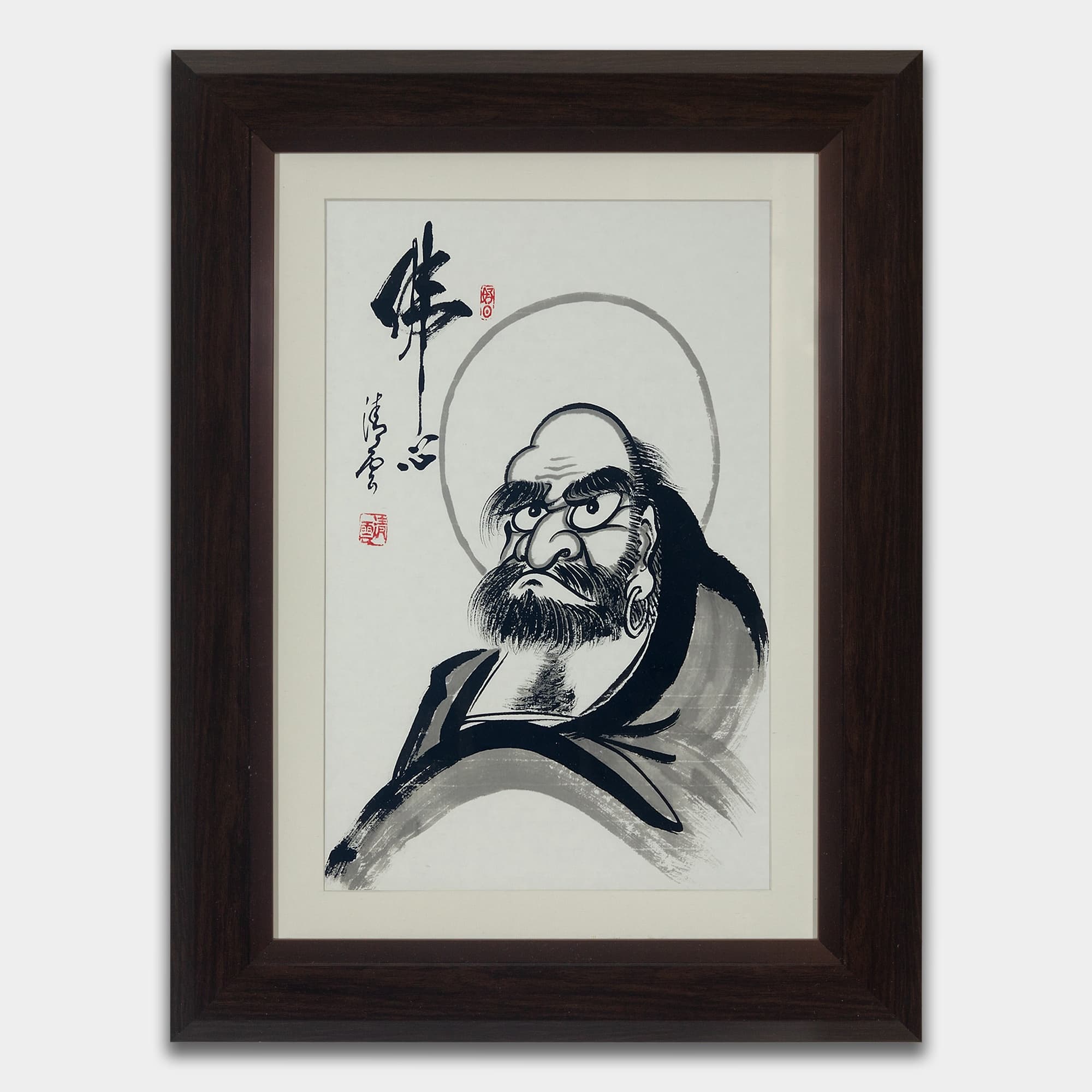 Bodhidharma Bust Painting – The Buddha’s Mind
