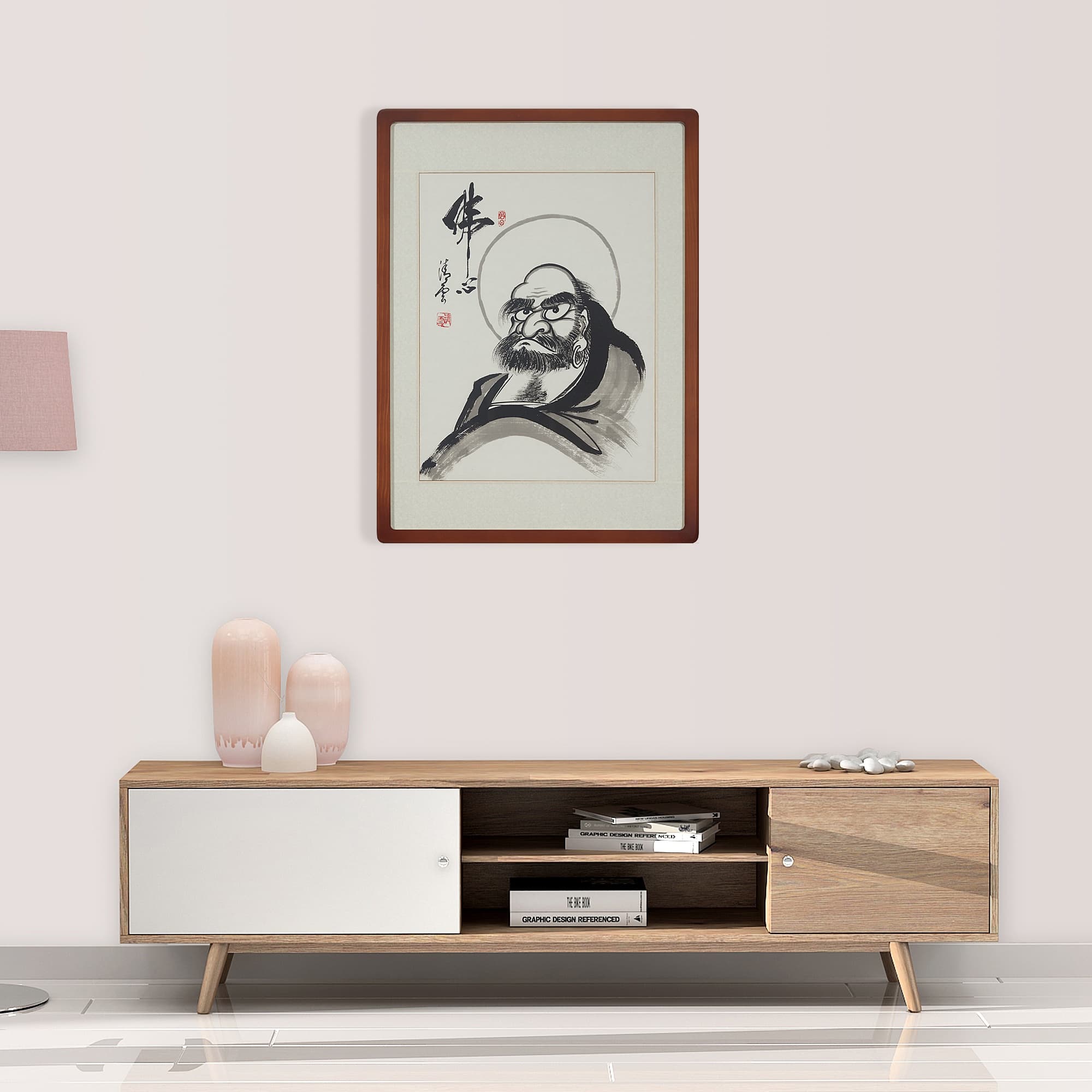 Bodhidharma Traditional Framed Bust – The Buddha’s Mind image 6