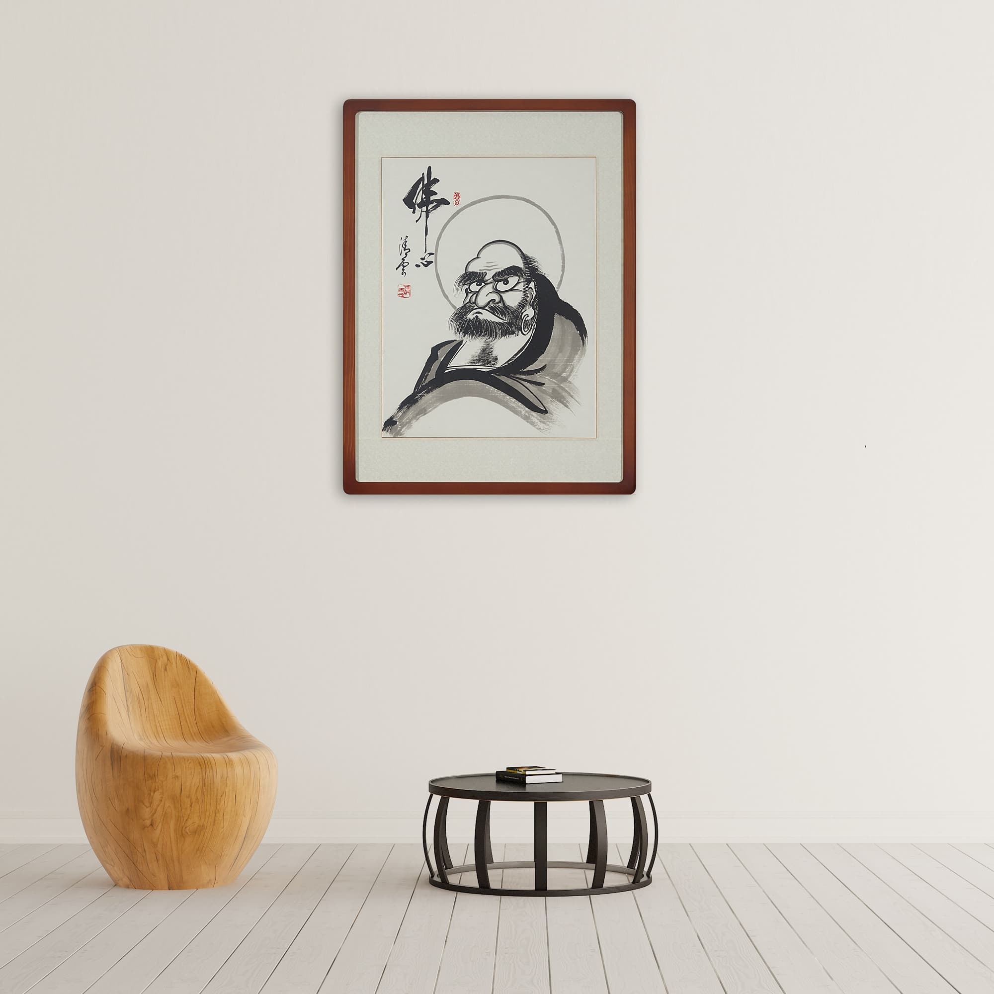 Bodhidharma Traditional Framed Bust – The Buddha’s Mind image 7