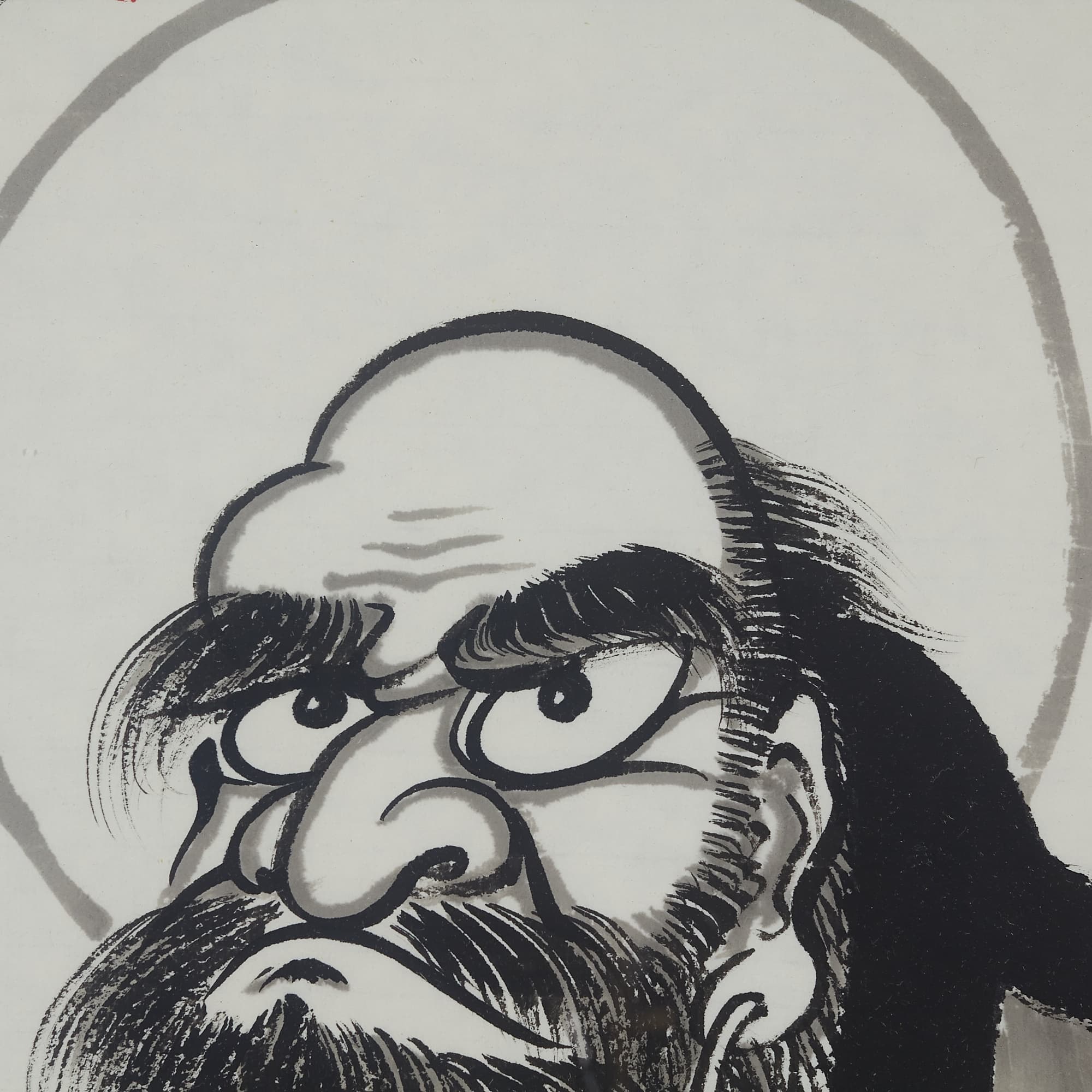Bodhidharma Traditional Framed Bust – The Buddha’s Mind image 2
