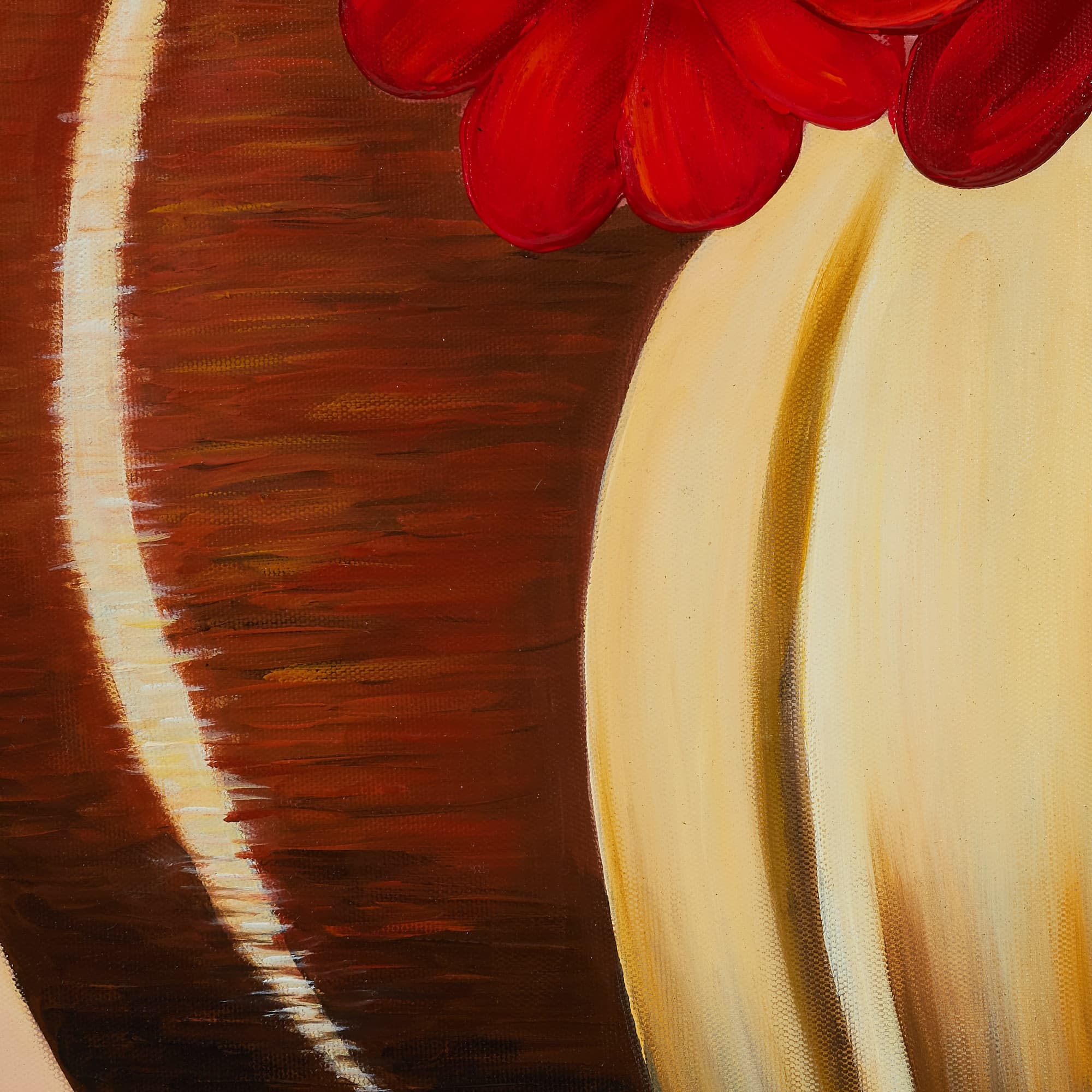 Red Flowers in Vase Still Life image 6