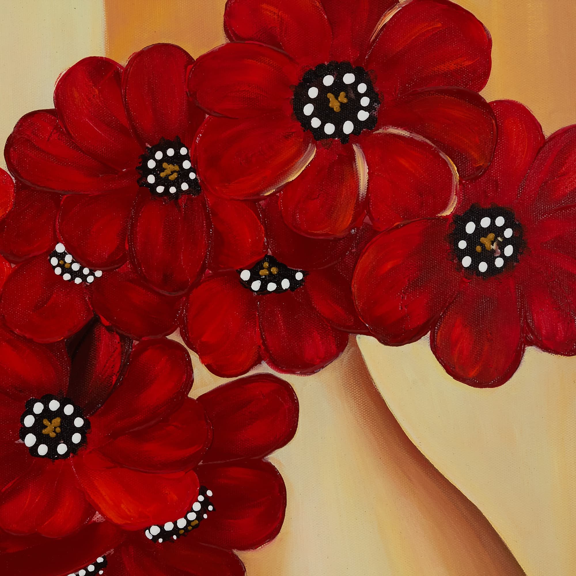 Red Flowers in Vase Still Life image 3