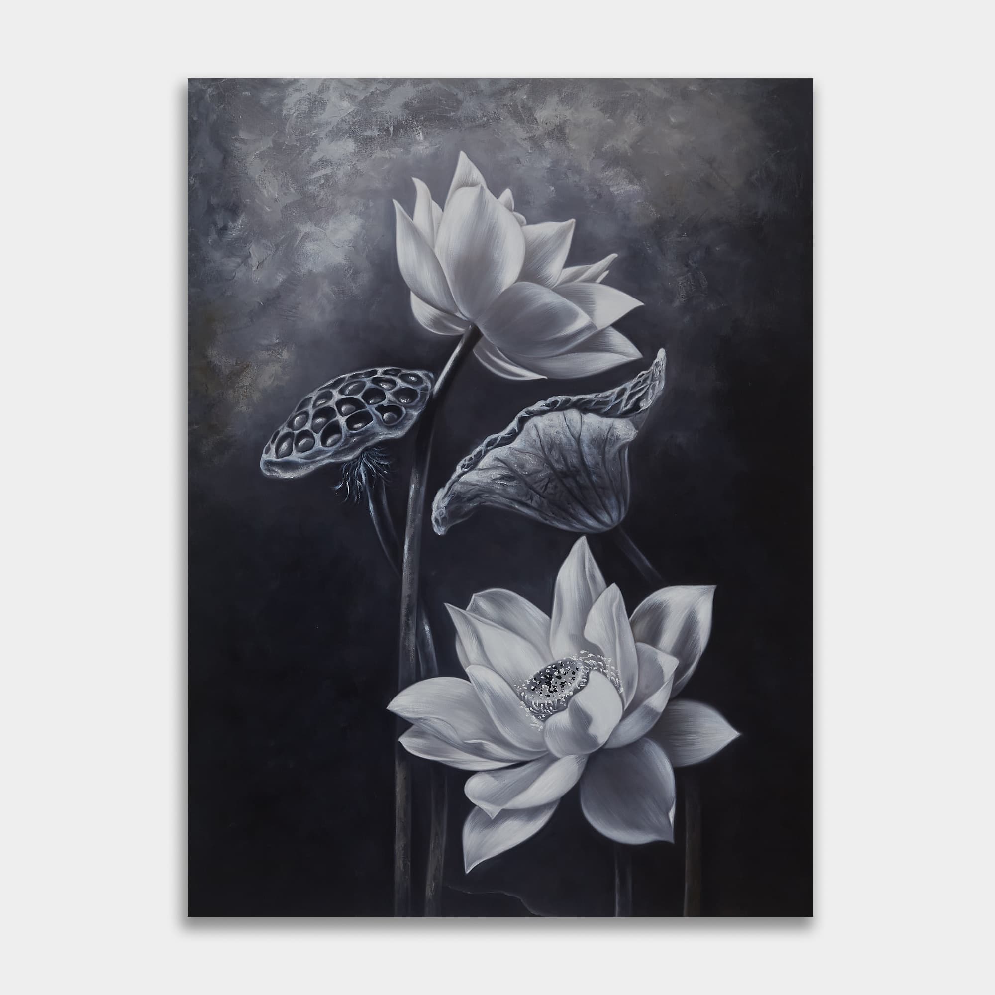 White Lotus in Monochrome