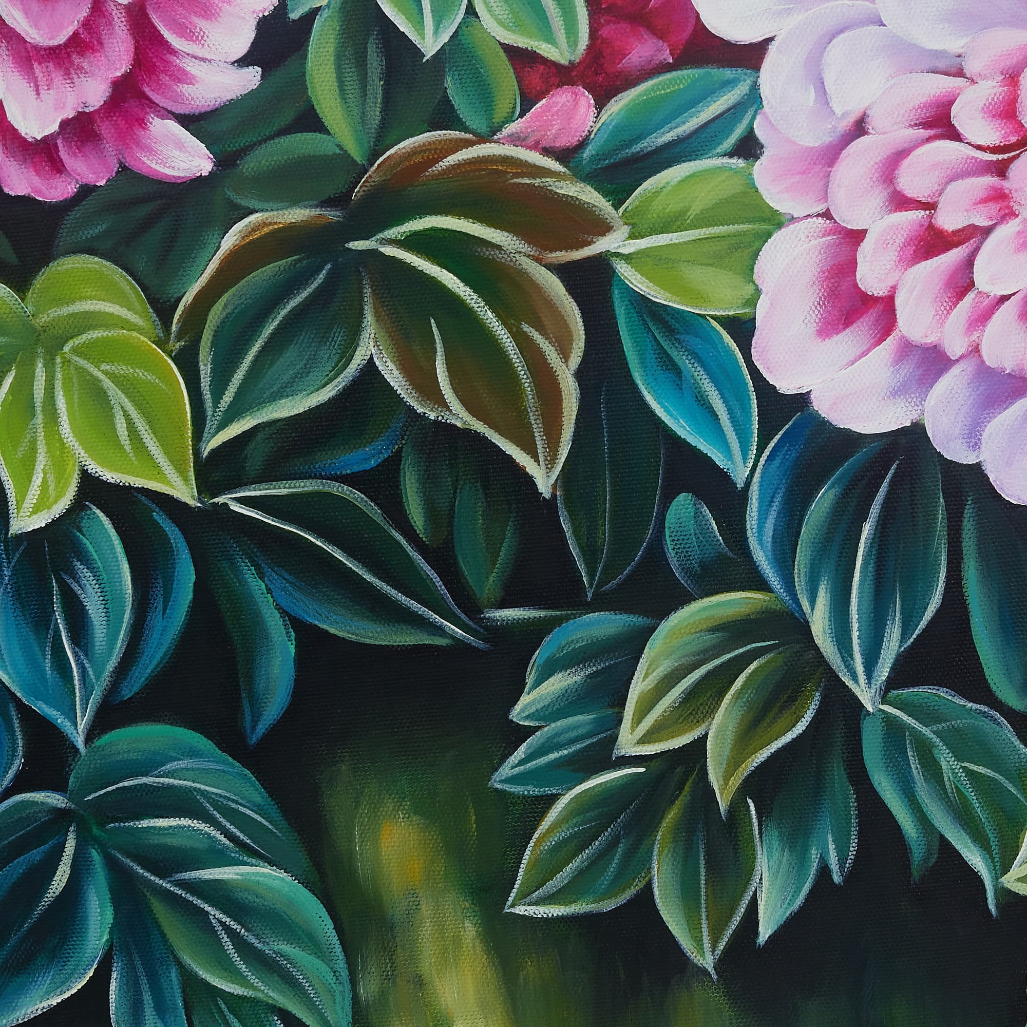 Lavender and Pink Peonies in Vibrant Garden image 5