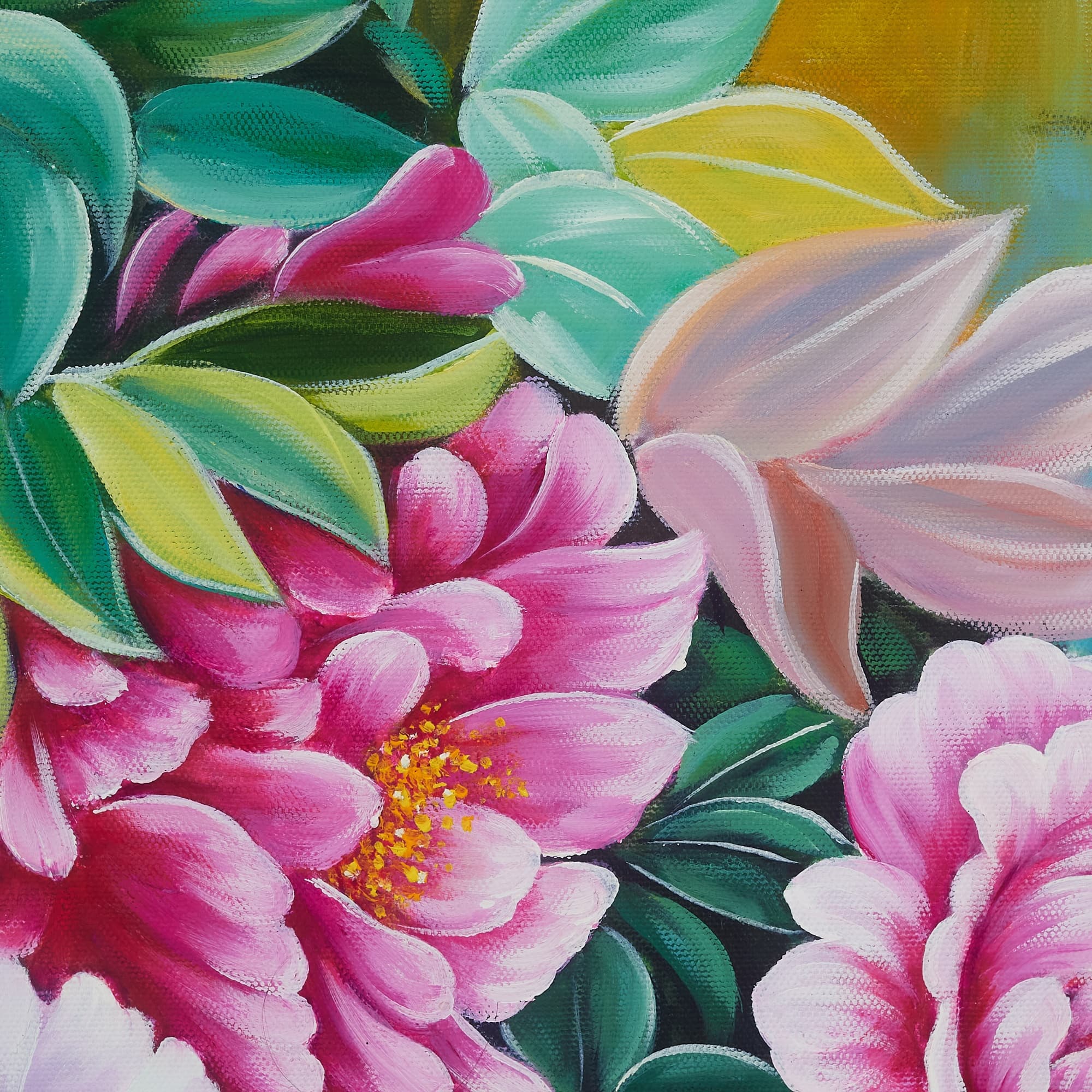 Lavender and Pink Peonies in Vibrant Garden image 4