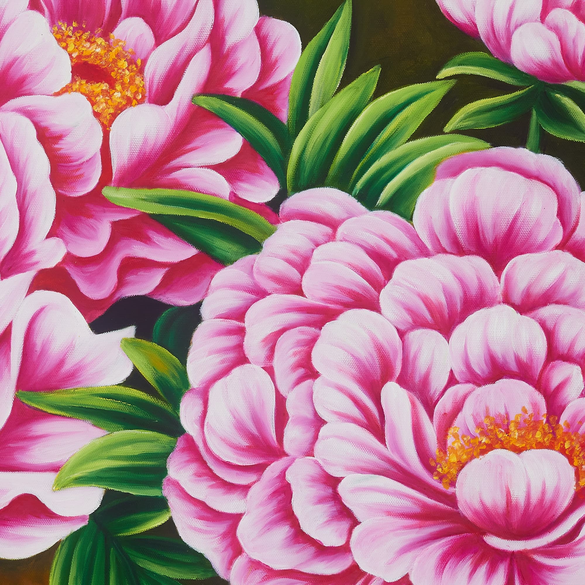Soft Pink Peonies on Warm Earth Tones image 2