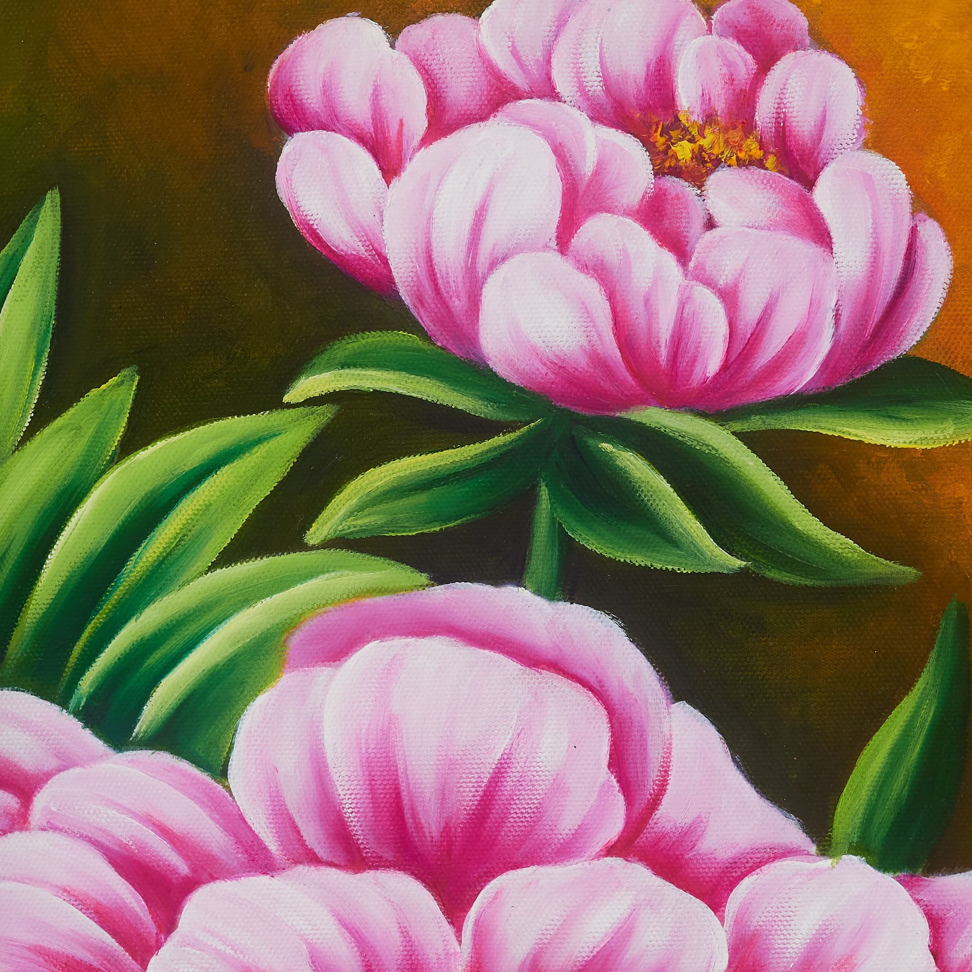 Soft Pink Peonies on Warm Earth Tones image 5
