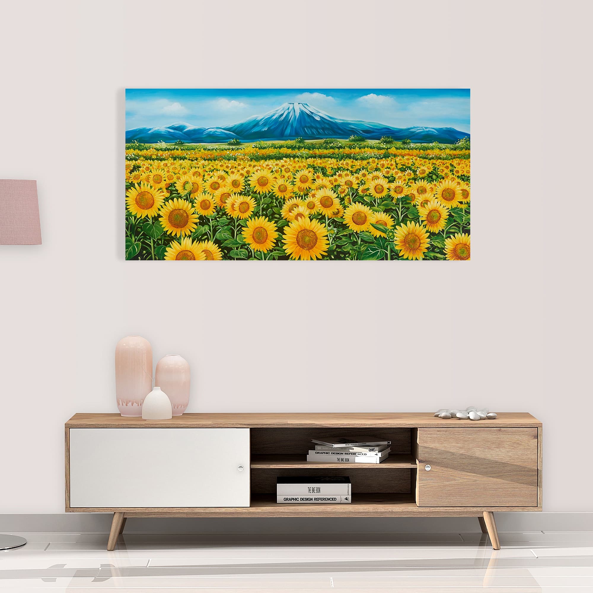Sunflower Field with Mountain View image 2
