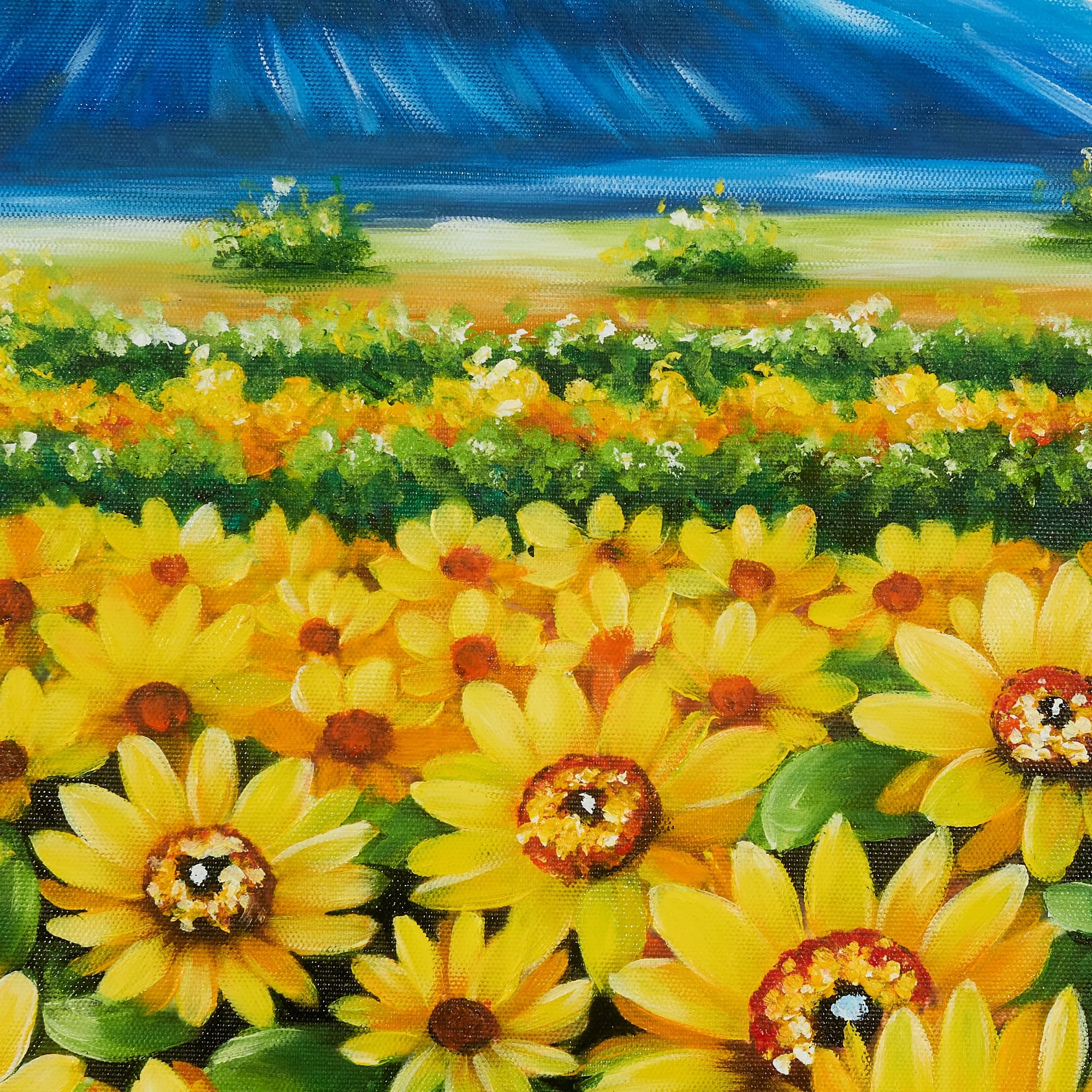 Sunflower Field and Snowy Mountain image 3