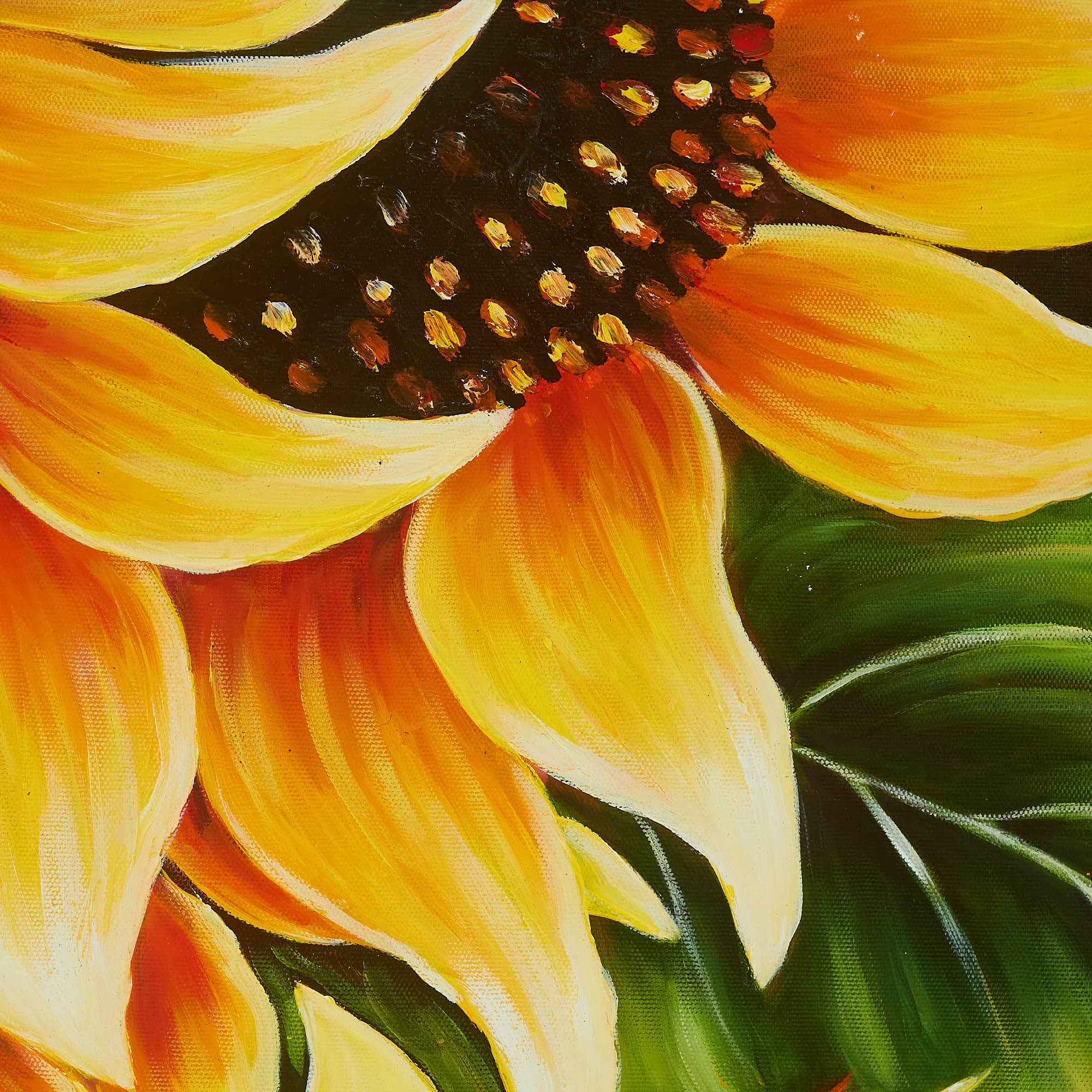 Bold Sunflowers on Dark Background image 5