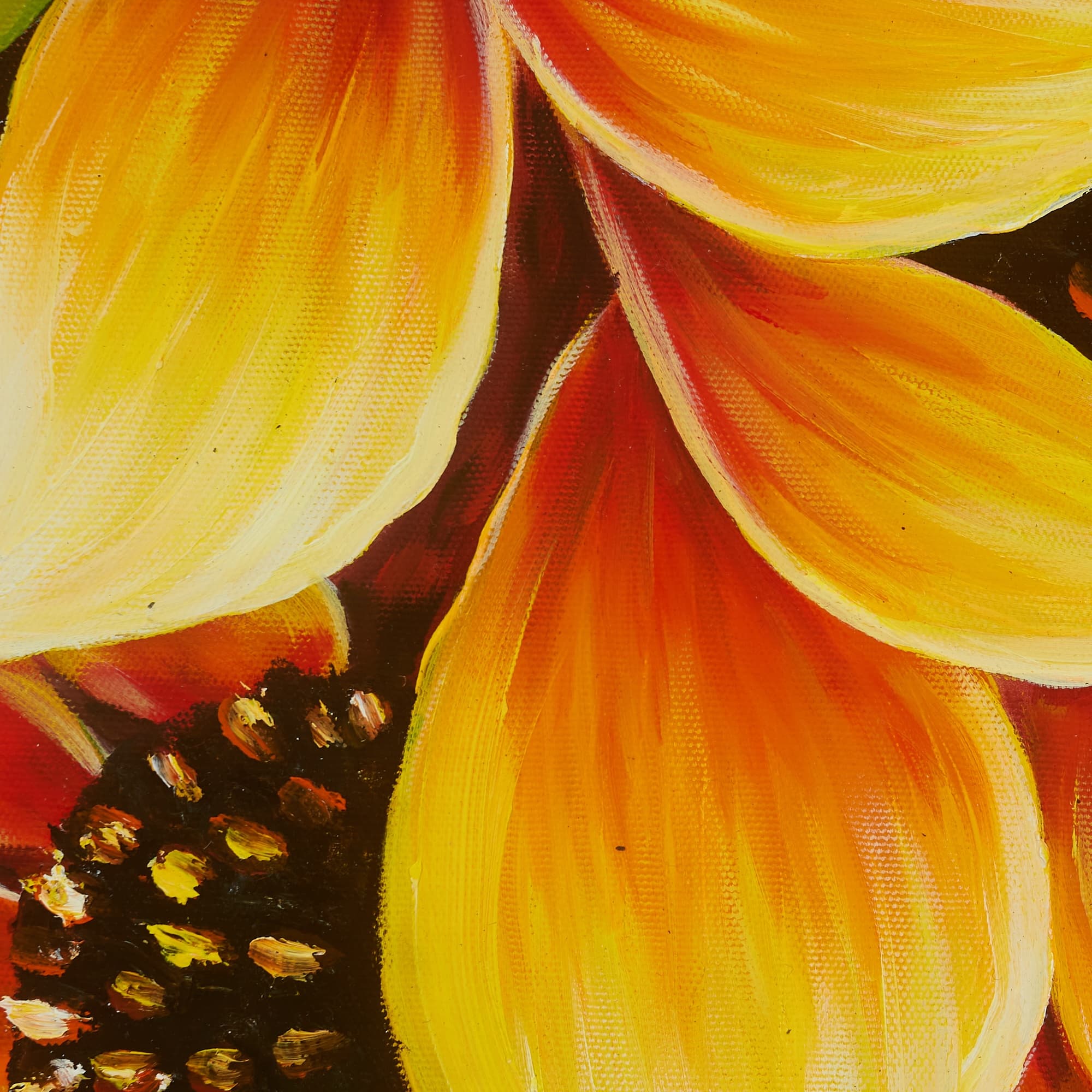 Bold Sunflowers on Dark Background image 4