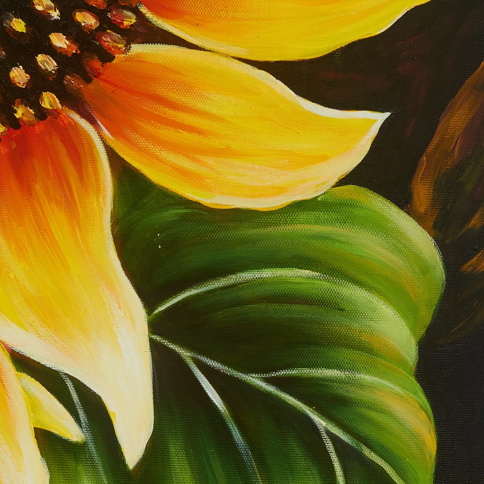Bold Sunflowers on Dark Background image 8