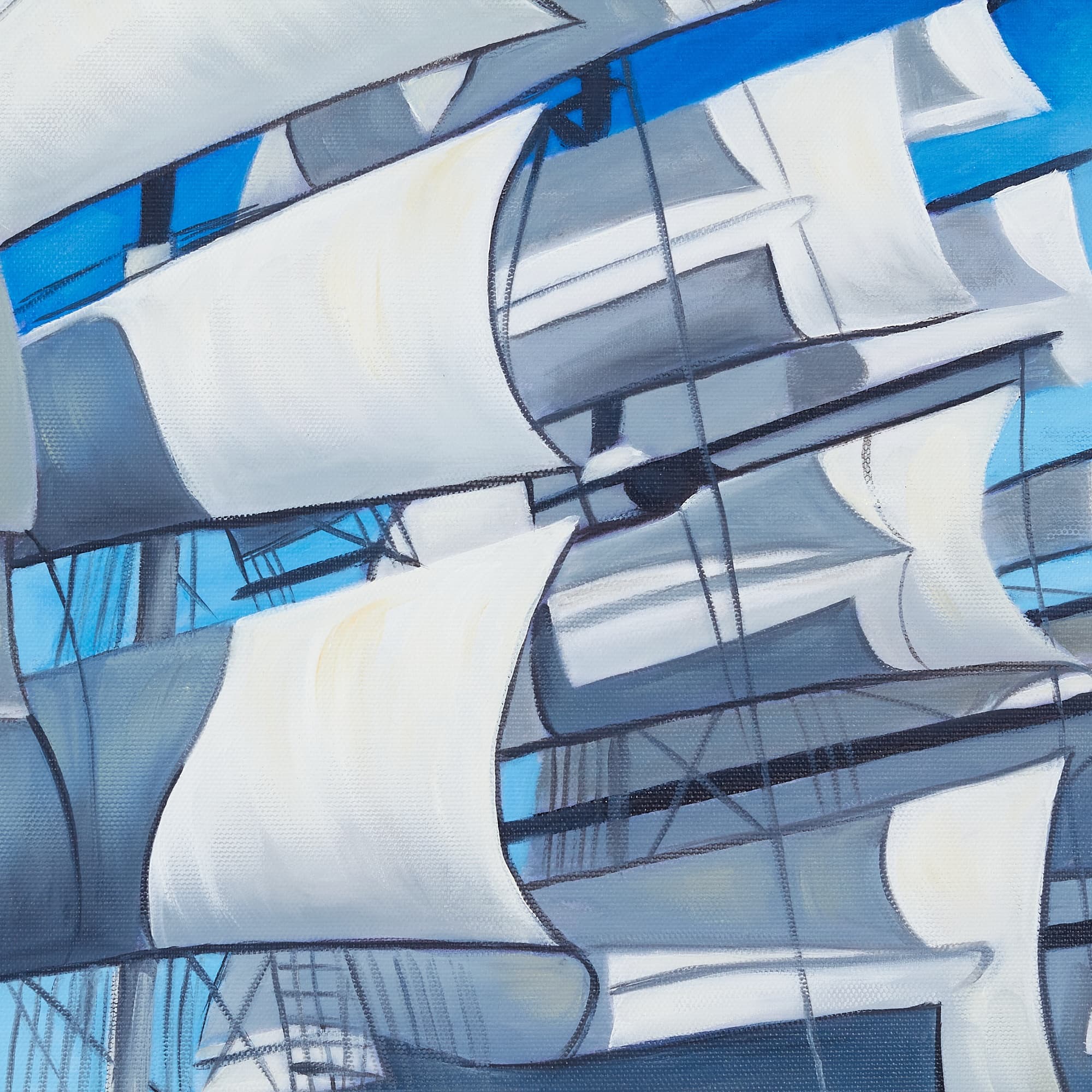 White Sailing Ship on the Open Sea image 3