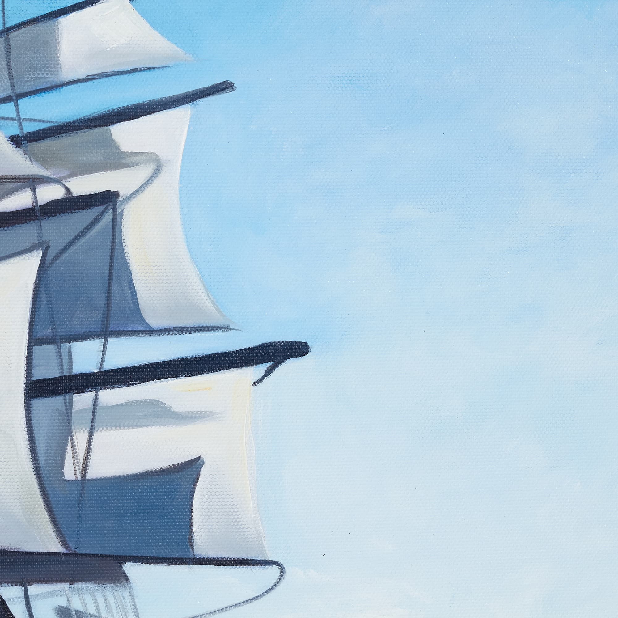 White Sailing Ship on the Open Sea image 5