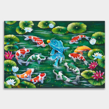 Koi fish Longmen painting