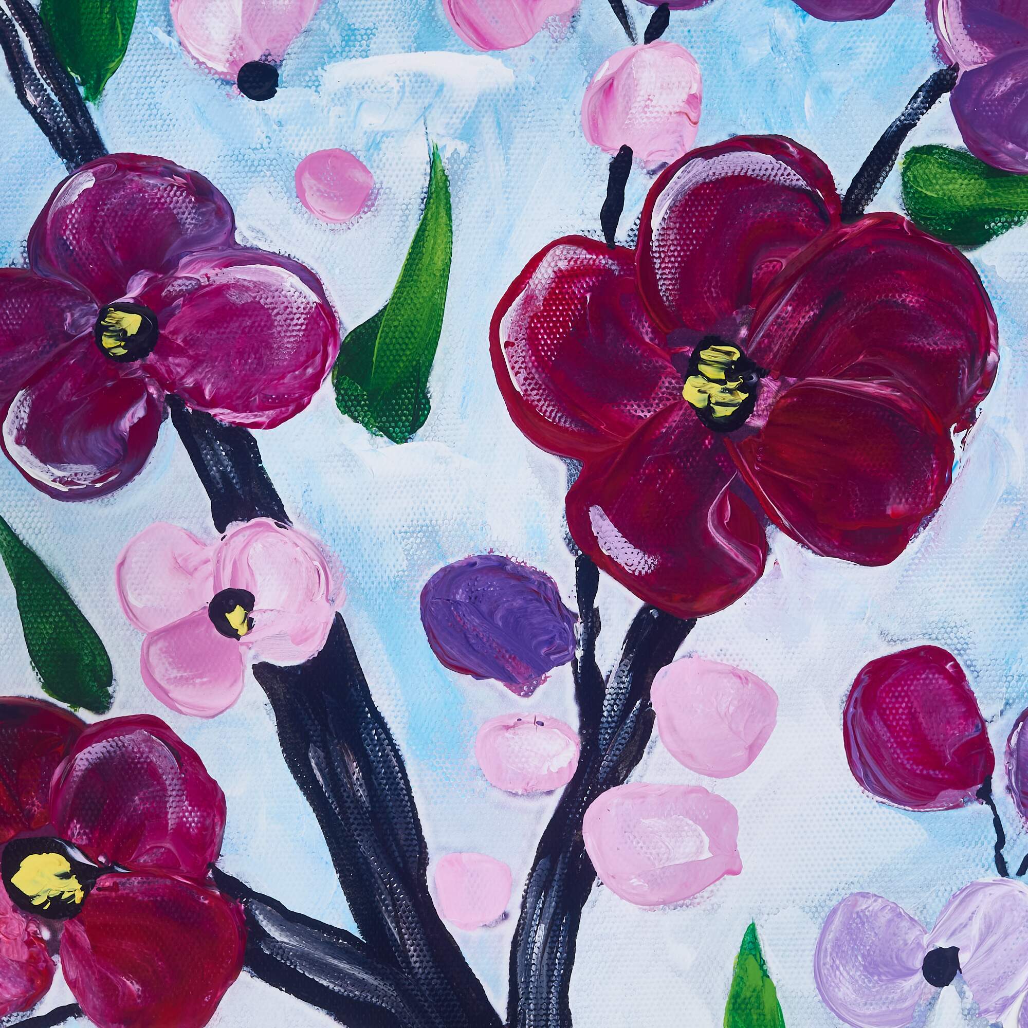 유화 꽃 그림 8 (60X60CM) - 이미지 4